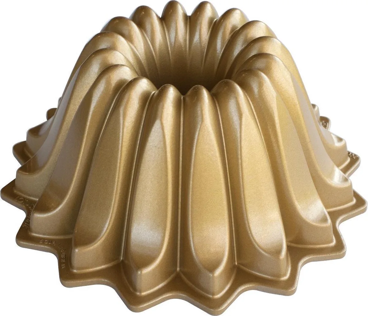 Tulband Bakvorm "Lotus Bundt Pan" de Nordic Ware en Or – photo produit