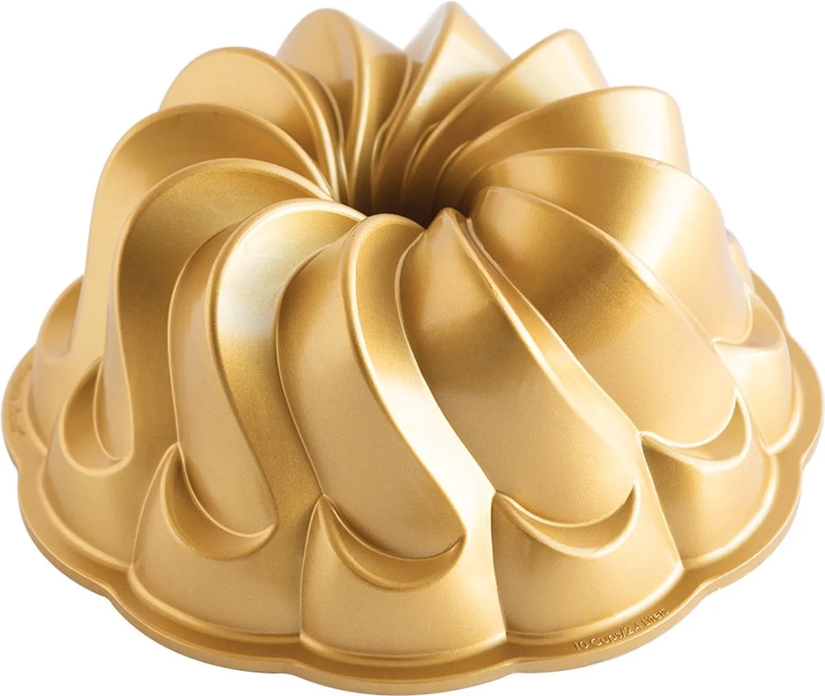 Tulband Bakvorm "Pirouette bundt" van Nordic Ware in Goud – productfoto