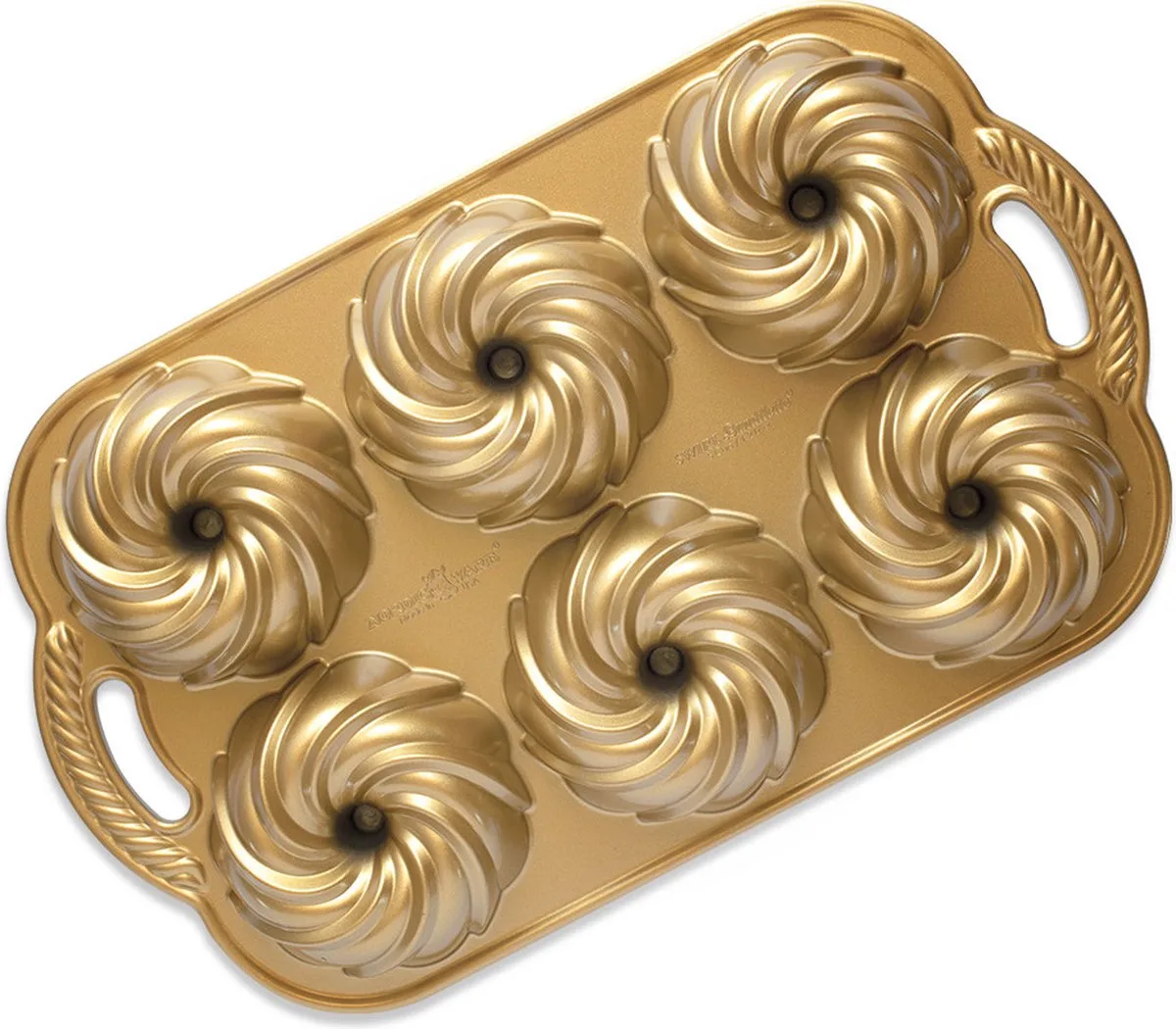 Moule à bundtlette pirouette Nordic Ware 1,2 l Or de Nordic Ware en Or – photo produit