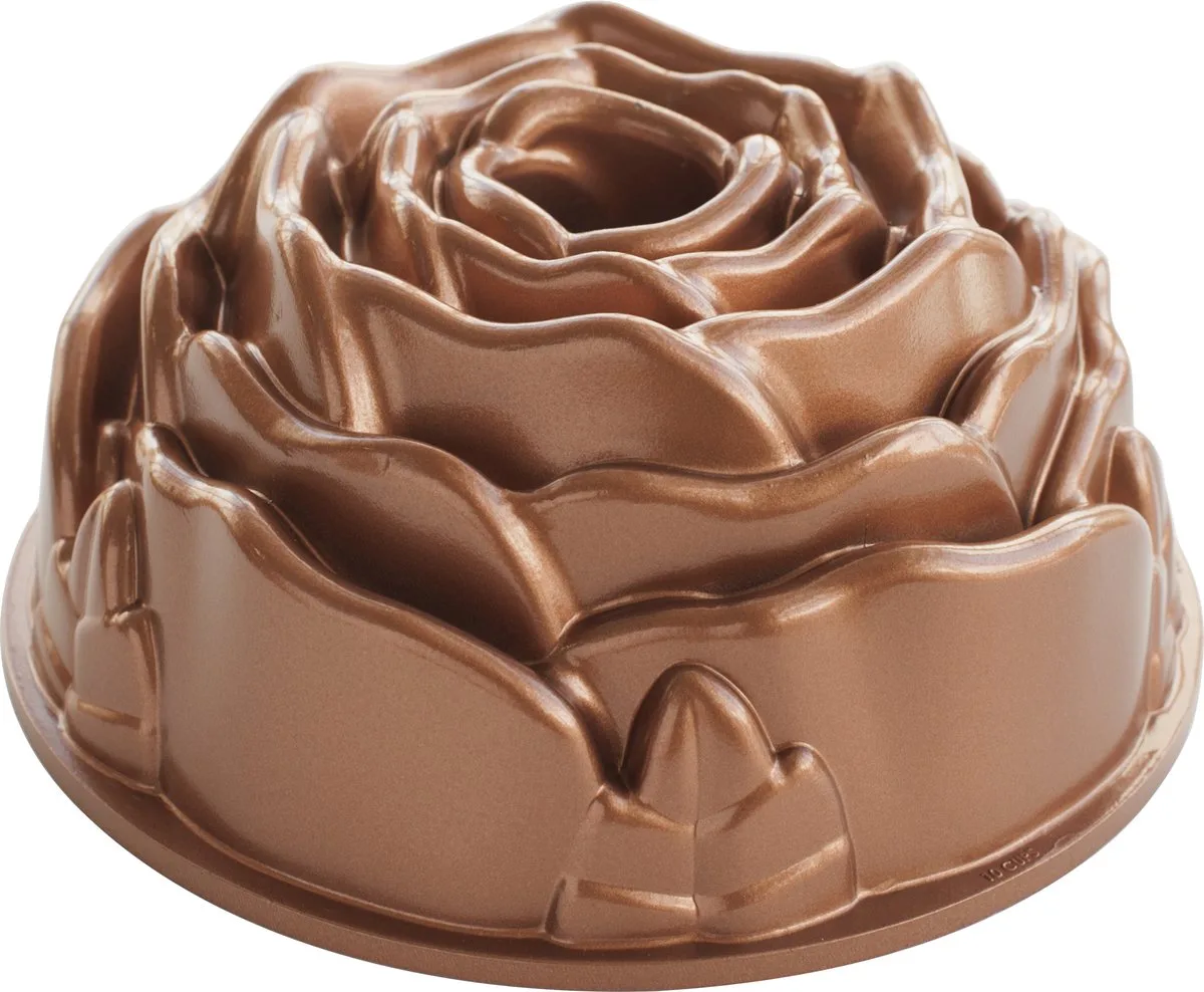 Tulband bakvorm "Rose" van Nordic Ware in Brons – productfoto