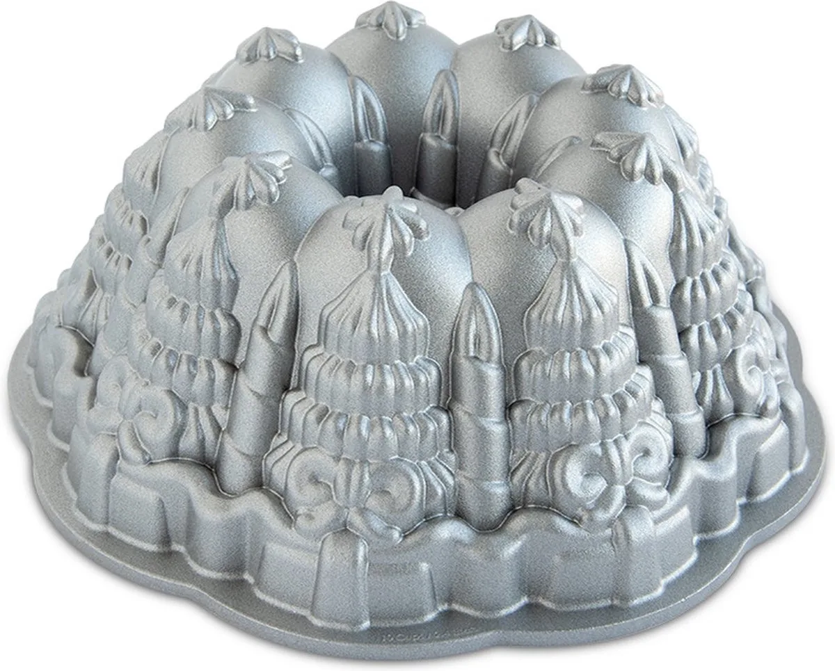 Tulband Bakvorm "Very Merry Bundt" van Nordic Ware in Zilver – productfoto