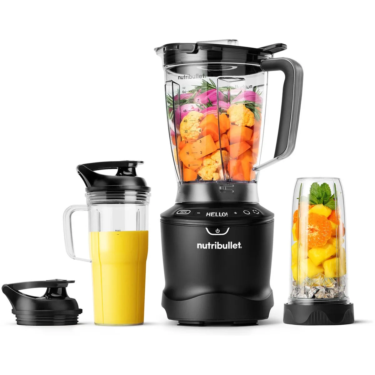 Nutribullet 1500 Smart Sense DeLuxe (9pcs) Foodprocessor Zwart fra NutriBullet – produktbillede