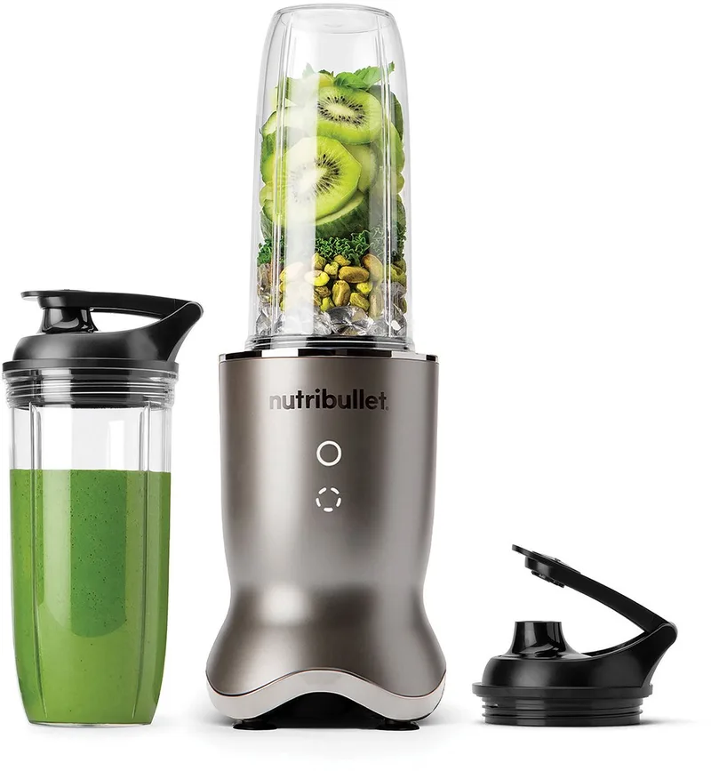 Ultra Blender - Incl. 2 To Go Bekers - Verlichte Touch Knoppen - Pulse Functie - 1200 Watt by NutriBullet in Stainless Steel – product photo