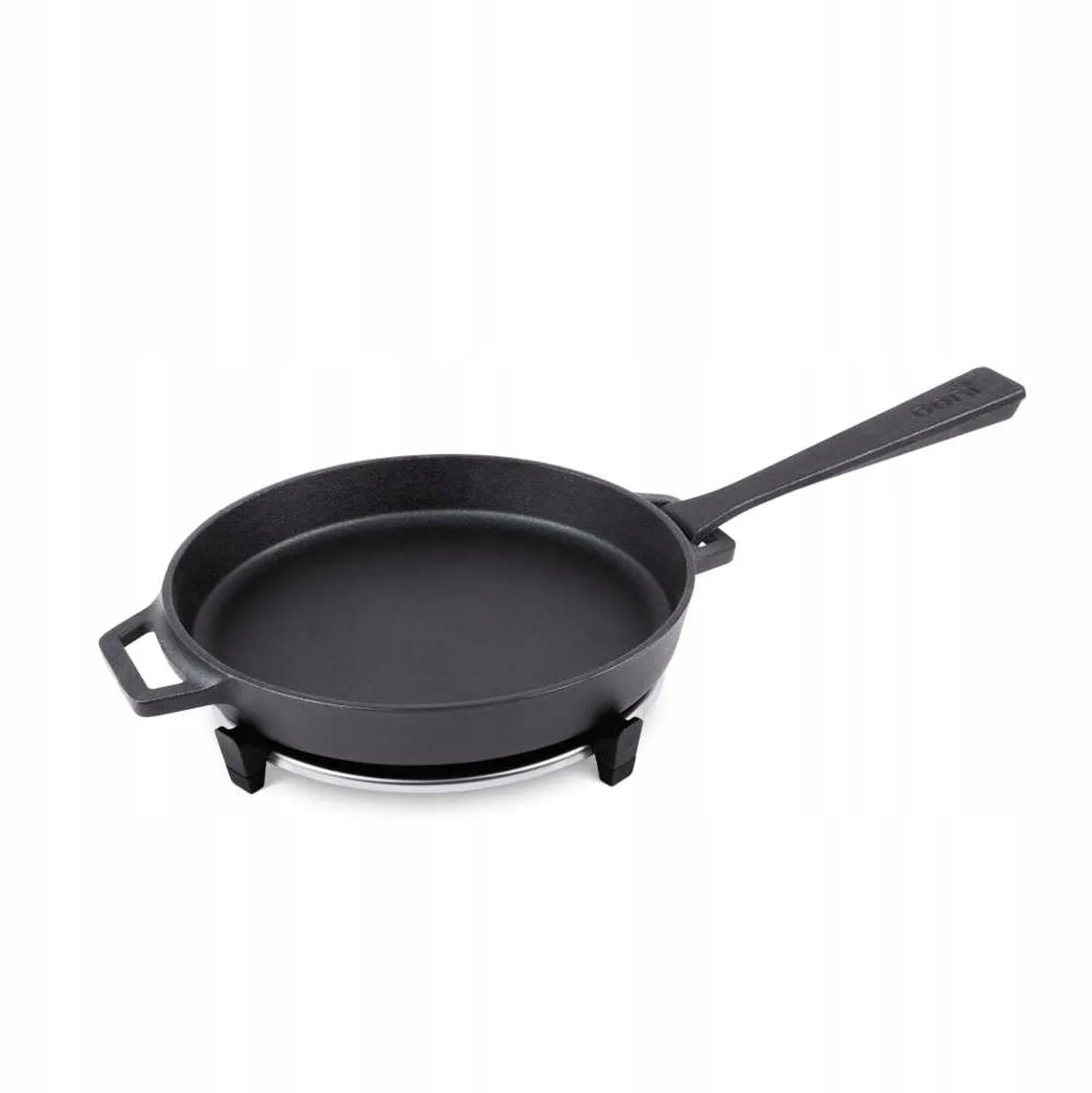 Skillet Gietijzeren Pan 24 cm - Perfect voor Pizzaoven & Keuken fra Ooni i Sort – produktbillede