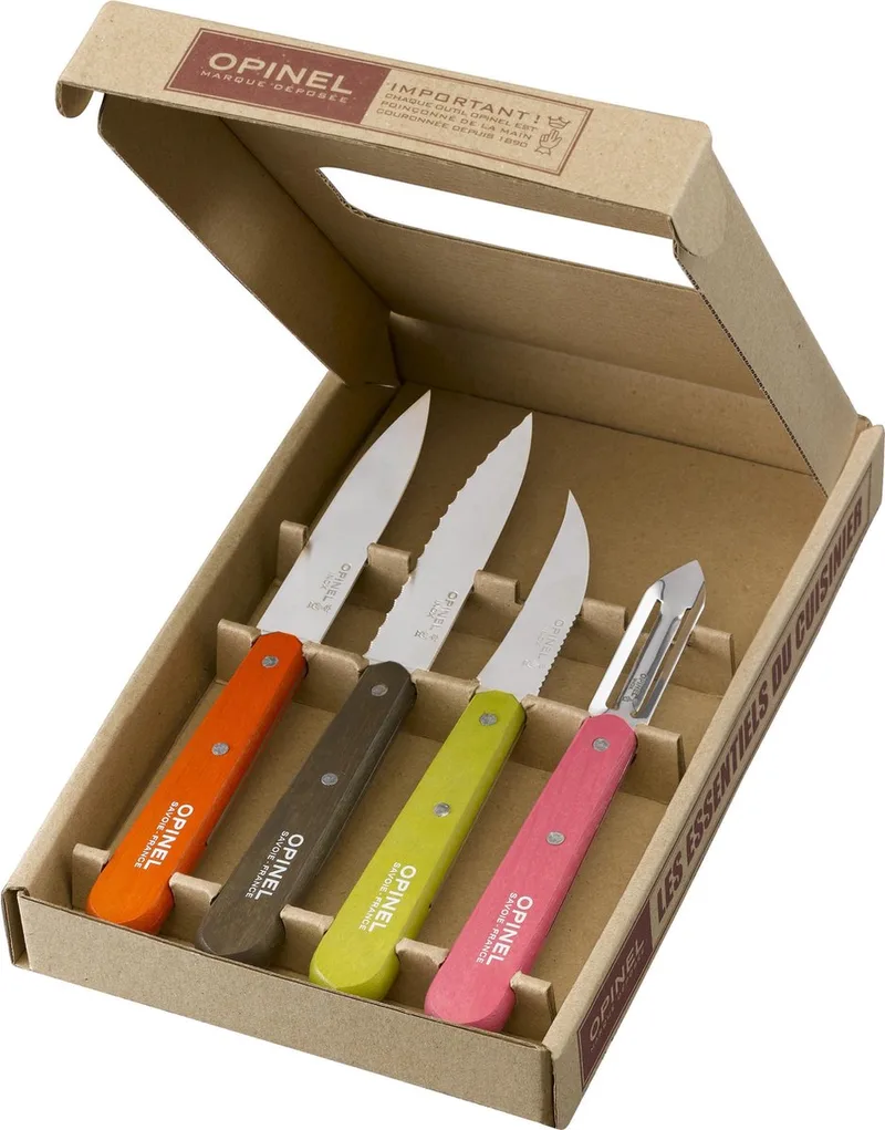 Messenset - 4 verschillende keukenmesjes - gekleurd by Opinel in Multicolour – product photo