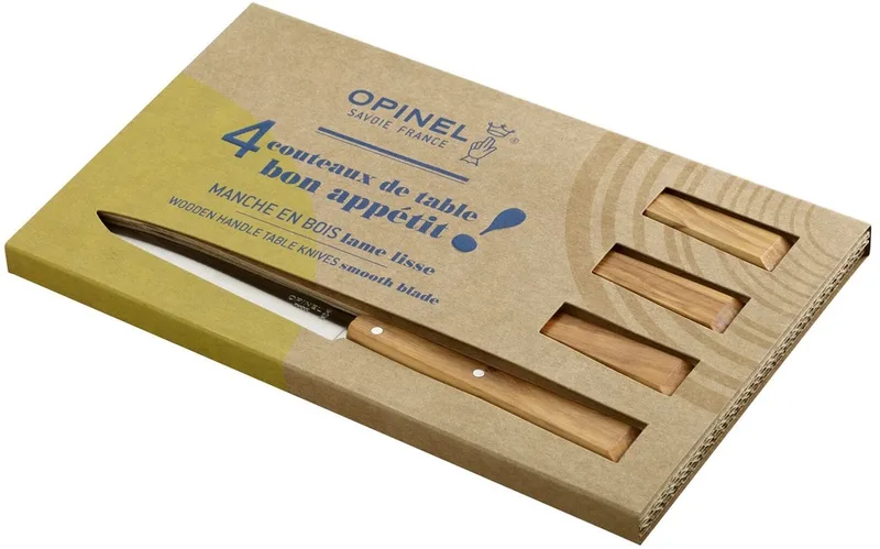 N°125 Bon Appétit Sud Tafelmessenset - 4-delig - Olijfhout - RVS - Bestek -Steakmes by Opinel in South – product photo
