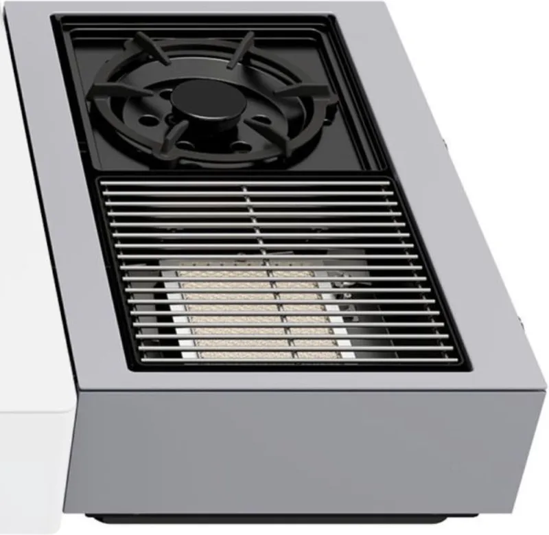 Grill- en Kookplaat voor Gasbarbecue Arosa Evo von Outdoorchef in Schwarz – Produktfoto