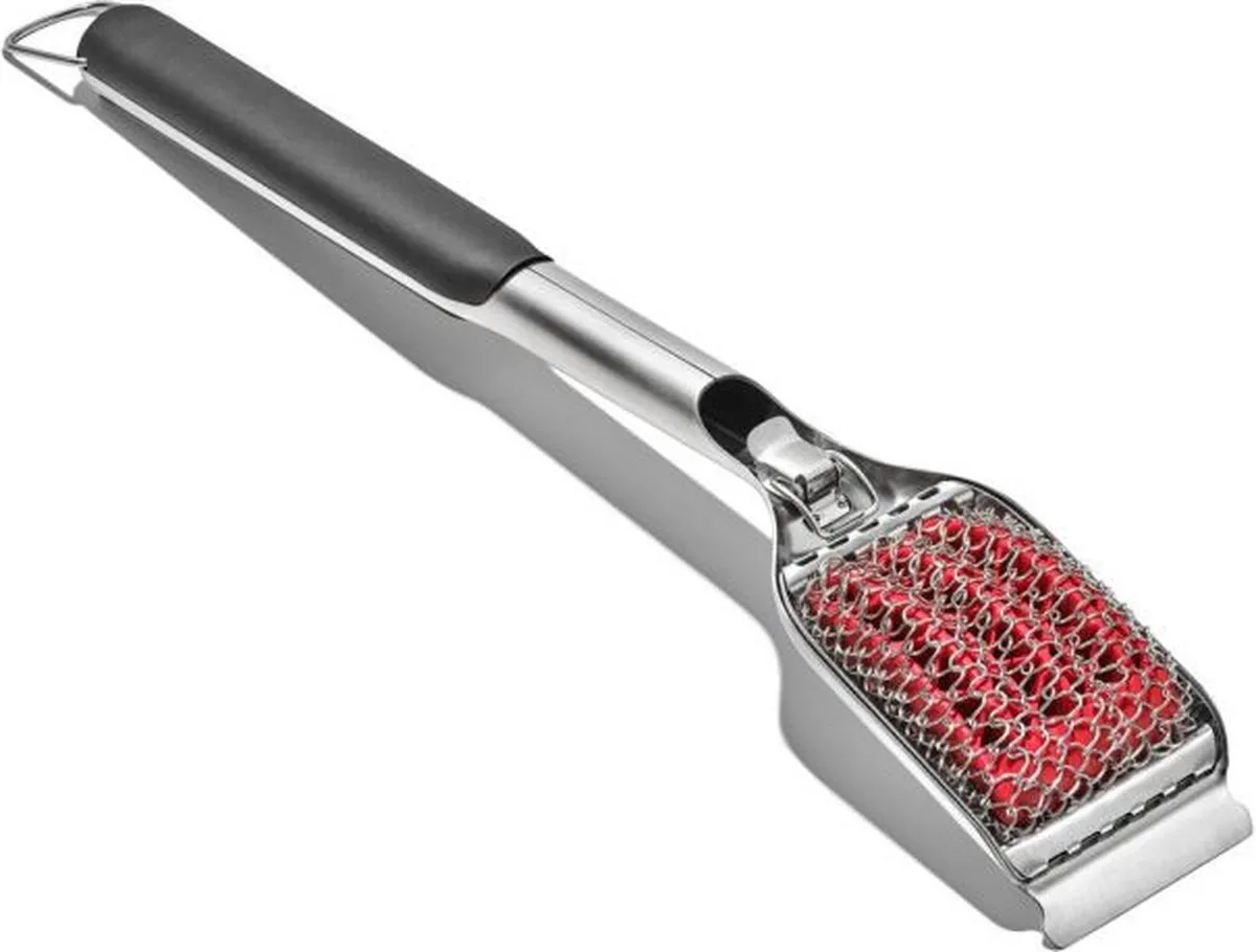 BBQ-/ Grillborstel - Perfect voor het grondig schoonmaken van grillroosters van OXO in Zilver – productfoto