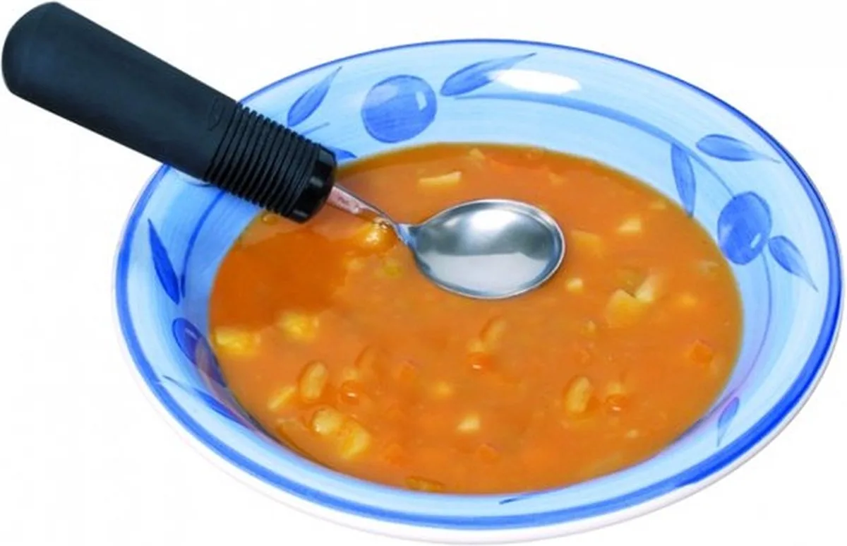 Bestek - Soeplepel Good Grips van OXO in Zwart, Zilver – productfoto