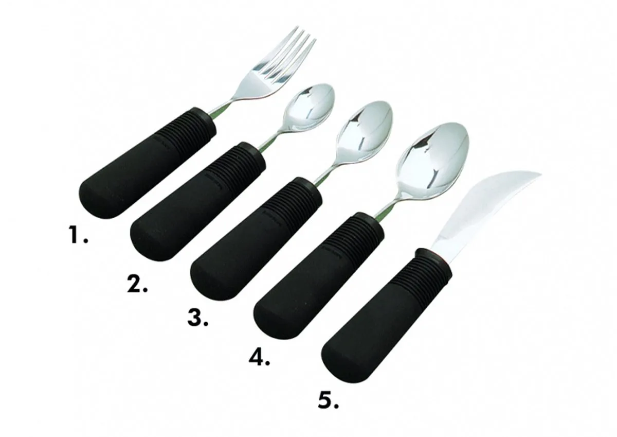 Good Grips bestek thee lepel van OXO in Zwart, Zilvergrijs – productfoto