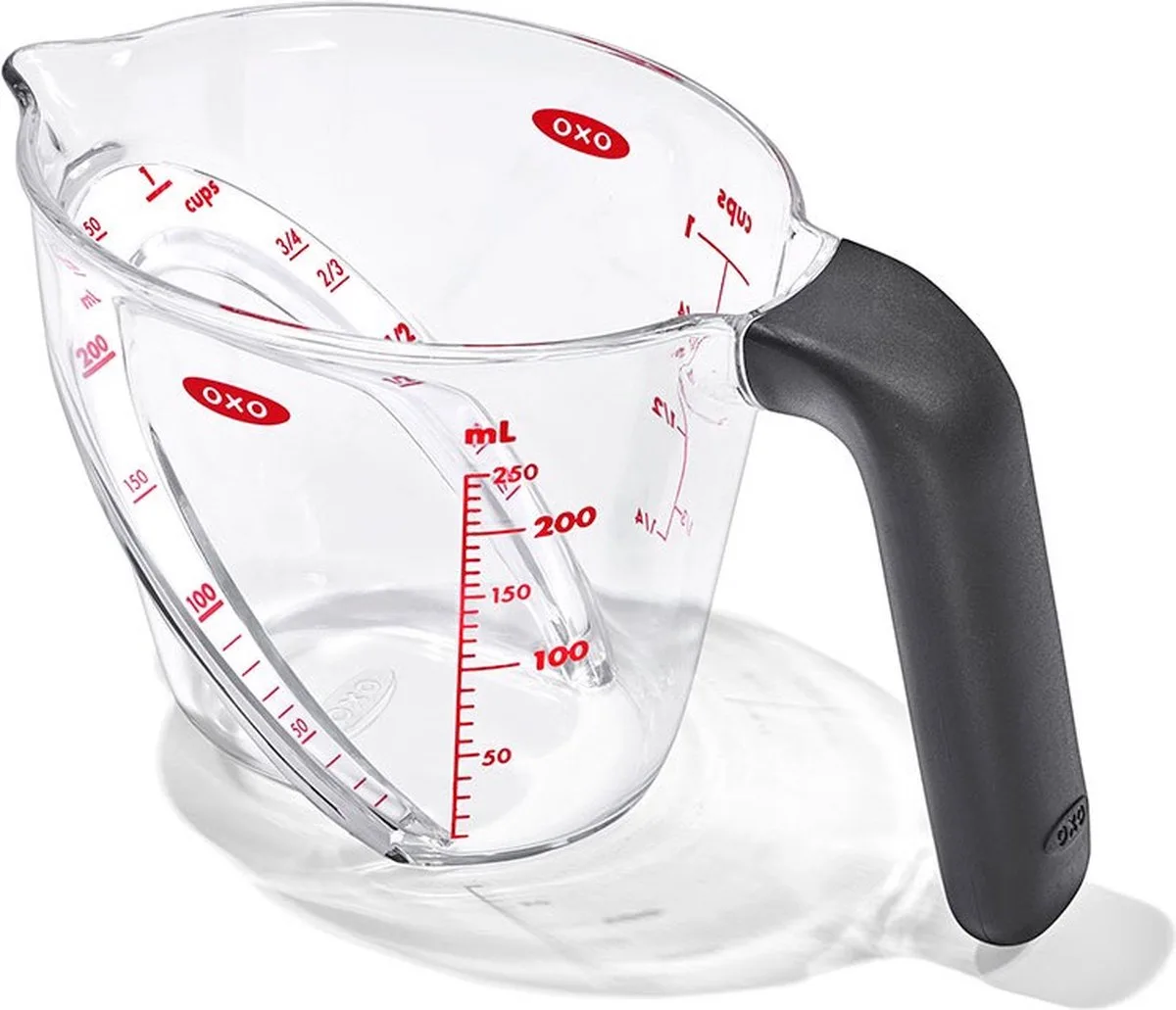 Maatkan - 250 ml - Van bovenaf leesbaar van OXO in Transparant – productfoto