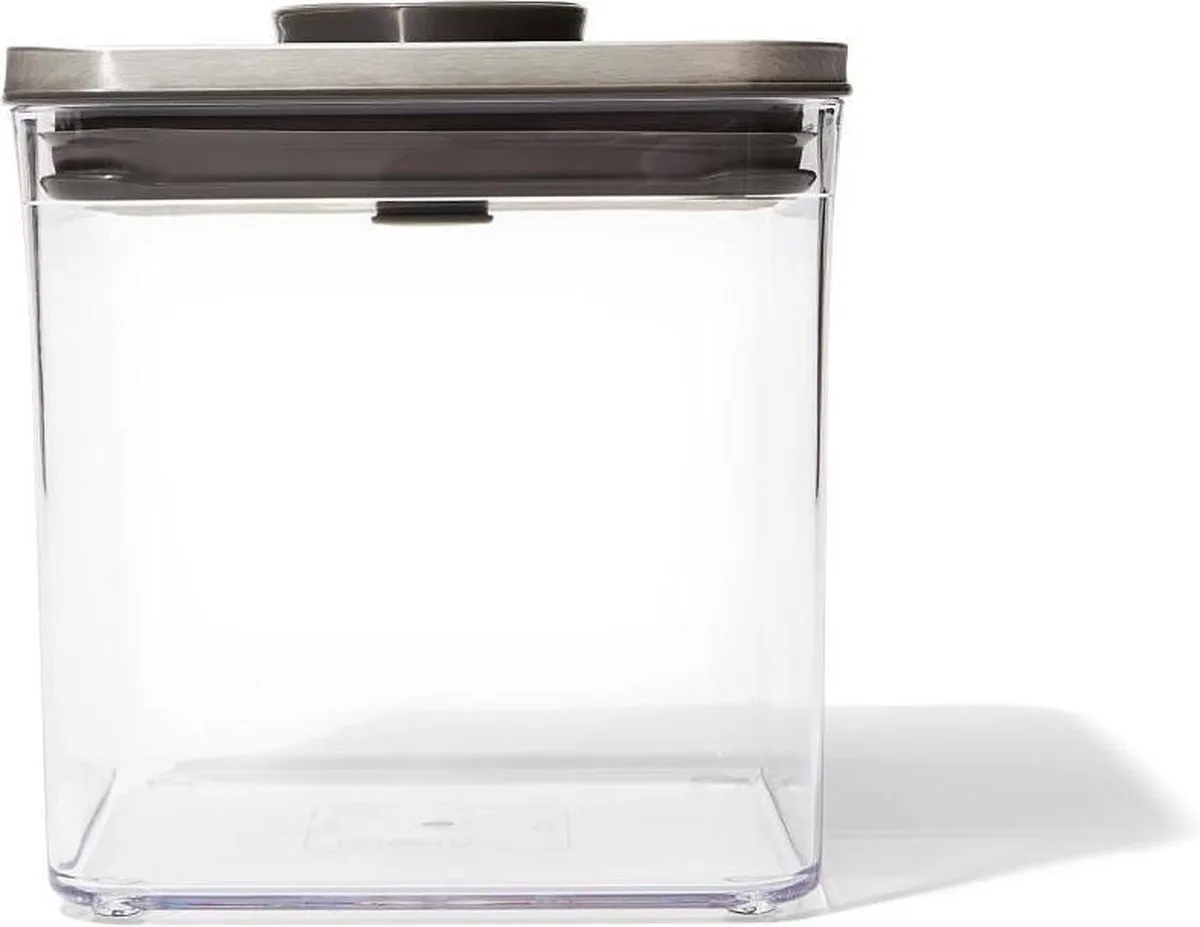 POP Steel Voorraadbus - Groot - Laag - 2,6 Liter de OXO en Transparent – photo produit
