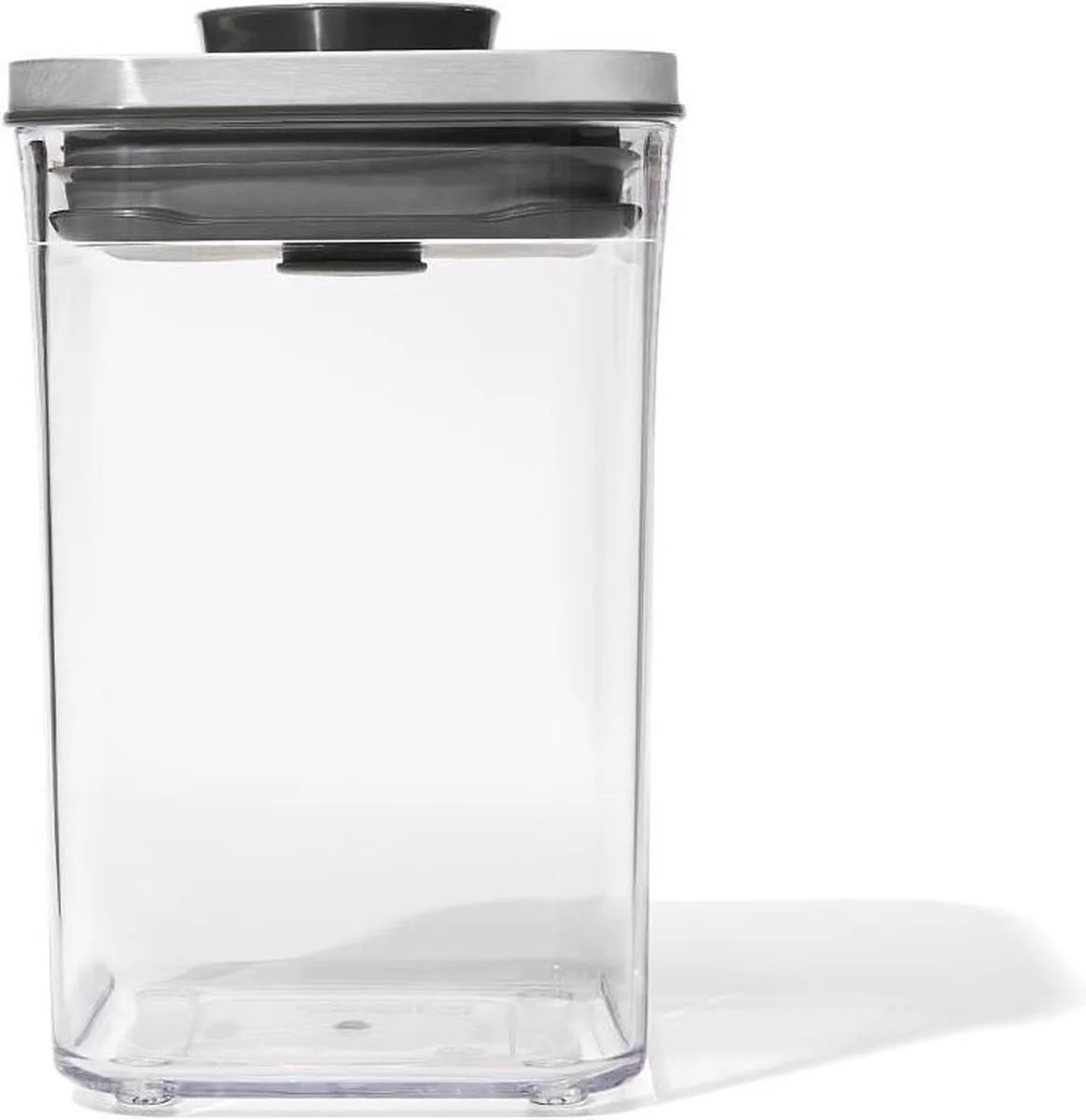 POP Steel Voorraadbus - Klein - Laag - 1,0 Liter van OXO in Transparant – productfoto