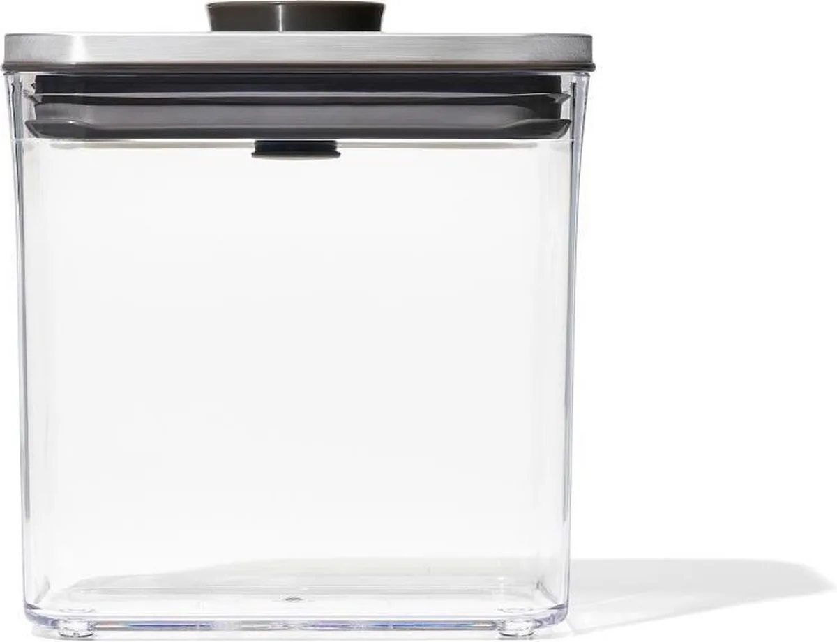 POP Steel Voorraadbus - Rechthoekig - Laag - 1,6 Liter från OXO i Transparent – produktbild