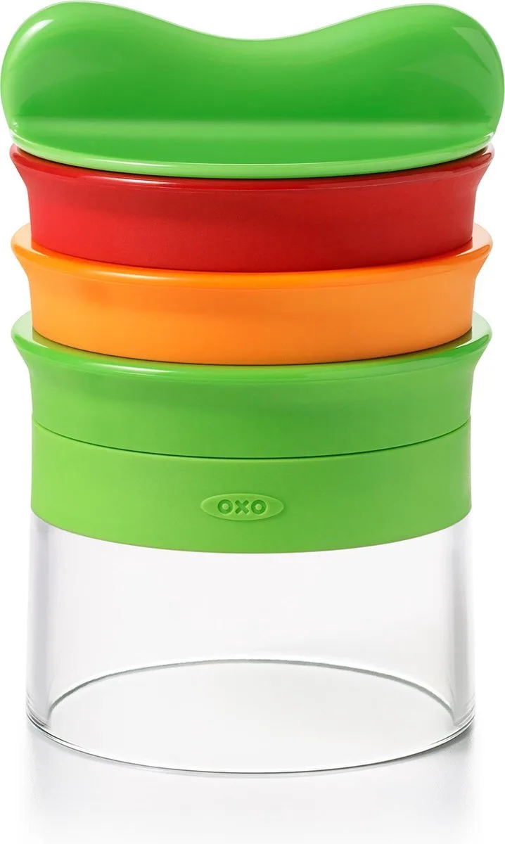 Spiraalsnijder - 3-in-1 - Met restenhouder van OXO in Transparant – productfoto