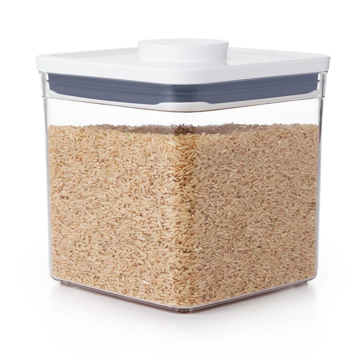 Voorraadbus 'POP' 2.0 - groot vierkant - laag - 2,6 liter by OXO in Transparent – product photo