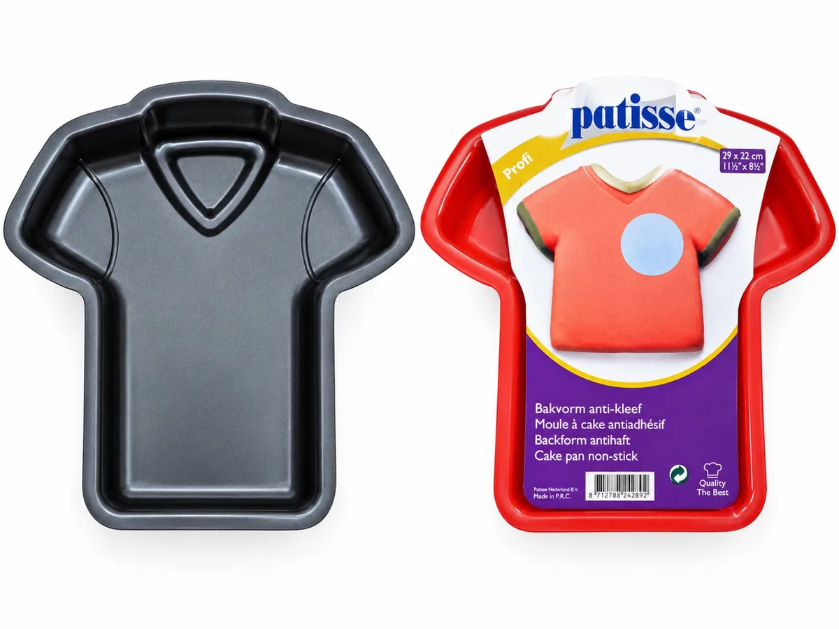 Bakvorm - Trikot- voetbalshirt bakvorm - 28 x 29 cm fra Patisse i Rød – produktbillede