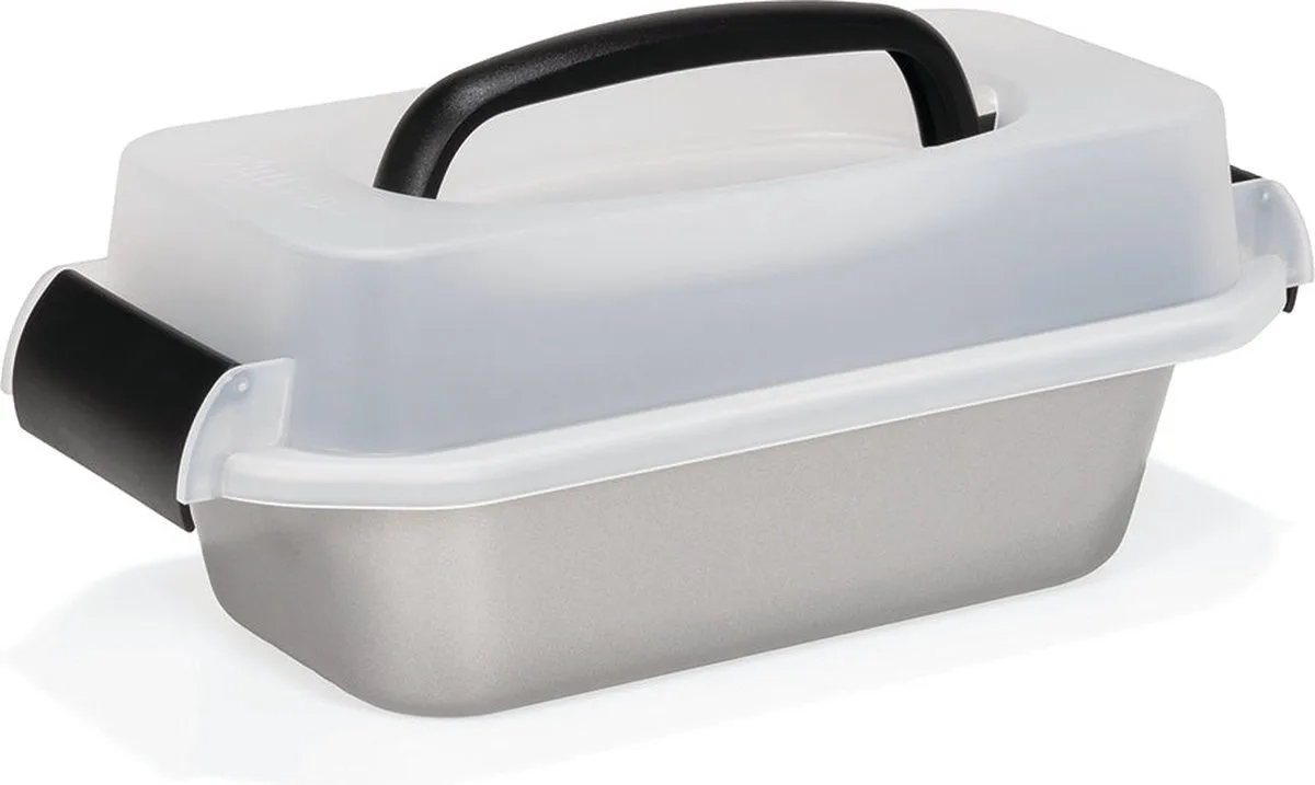 Cakevorm Silver Top Met Draagdeksel 23 cm van Patisse in Zilver – productfoto