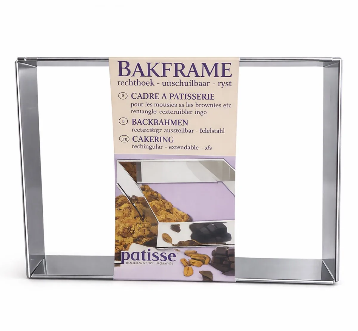 Cakevorm - verstelbaar - 25 tot 46 cm breed by Patisse in Rvs – product photo