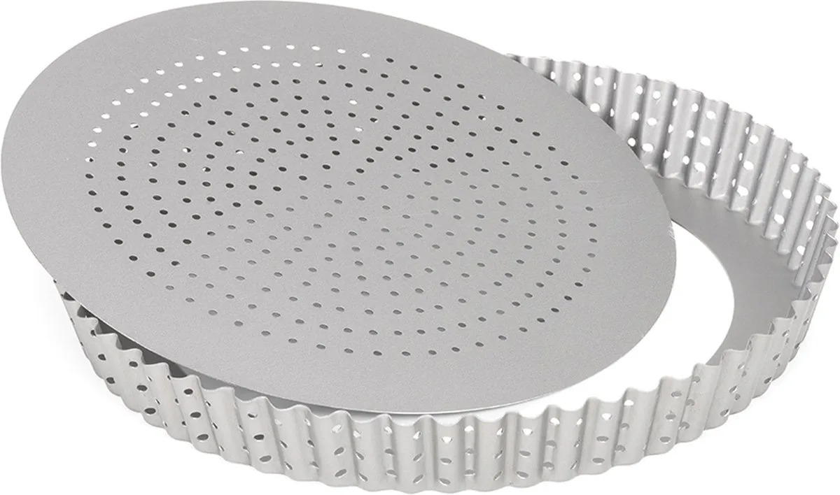 geperforeerde quichevorm - ø24cm van Patisse in Zilver Geperforeerd – productfoto