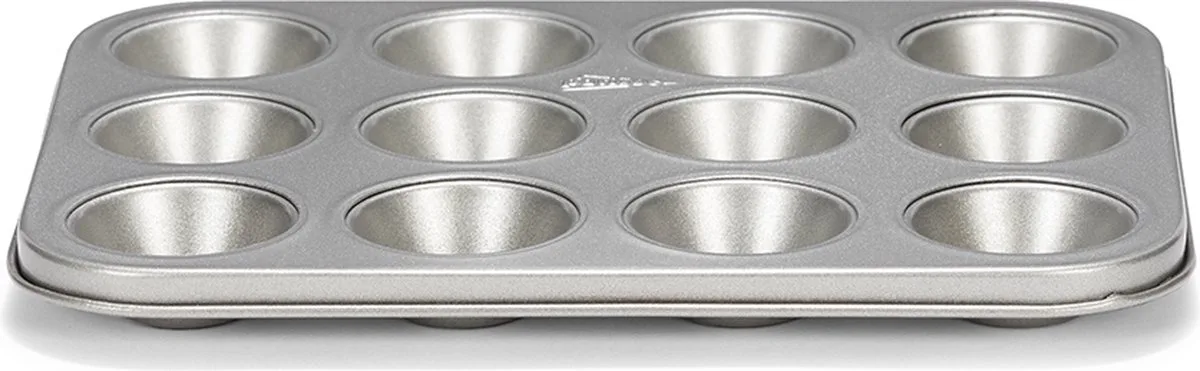 Mini Muffinvorm Silver Top Grijs 12 Muffins de Patisse en Multicolore – photo produit