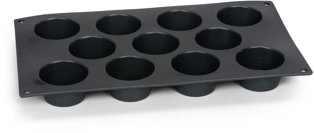 Mini Muffinvorm Starflex - 11 stuks van Patisse in Zwart – productfoto