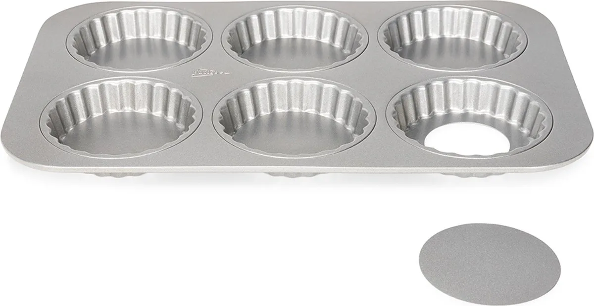 Mini quichevorm - met losse bodems - Ø 10 cm by Patisse in Silver – product photo