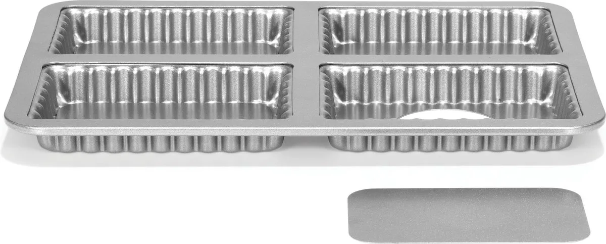 Mini Quichevorm Silver Top Losse Bodem - 4 stuks de Patisse en Argent – photo produit
