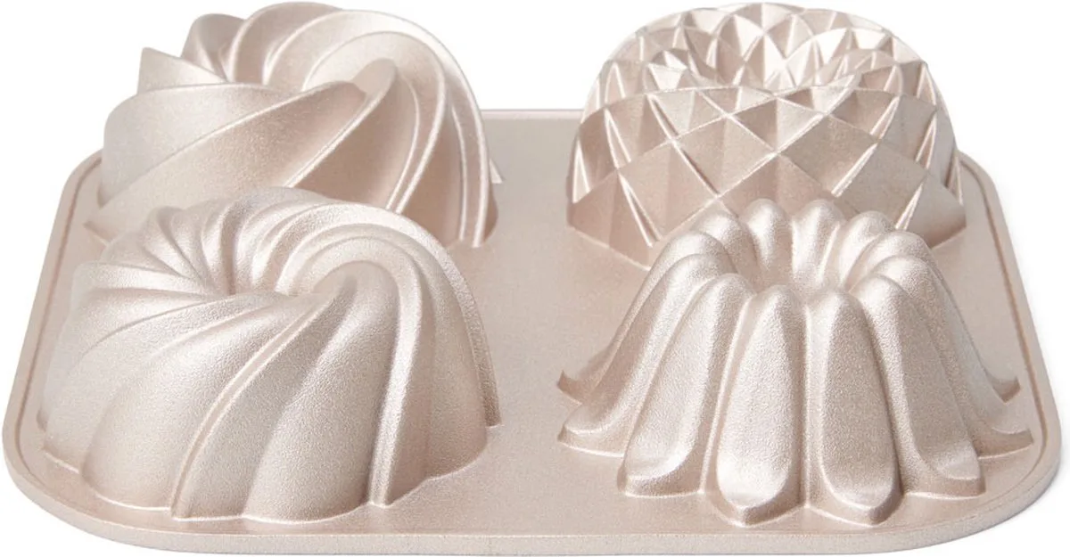Mini Tulbandvorm - 4 Tulbandjes - 24x24 cm - Bakvorm de Patisse en 4 Tulbandjes – photo produit