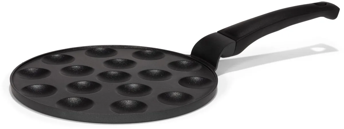 Poffertjespan Basic - ø 25 - 16 poffertjes van Patisse in Zwart – productfoto