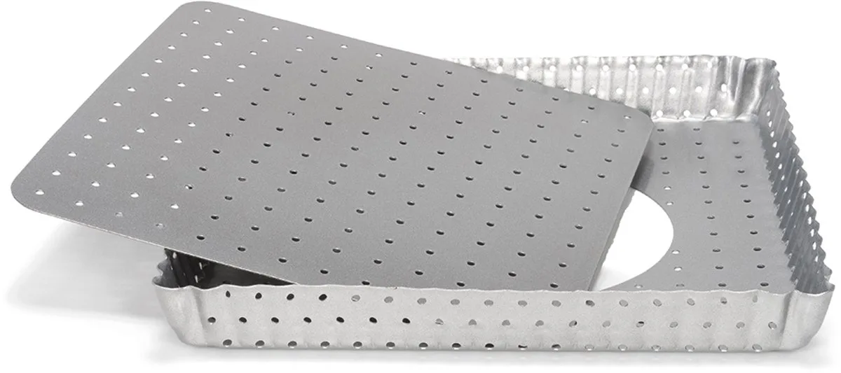Quichevorm Geperforeerd 21 X 21 Cm Staal by Patisse in Silver – product photo