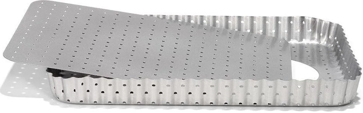 Quichevorm Geperforeerd 32 X 22 Cm Staal van Patisse in Zilver – productfoto