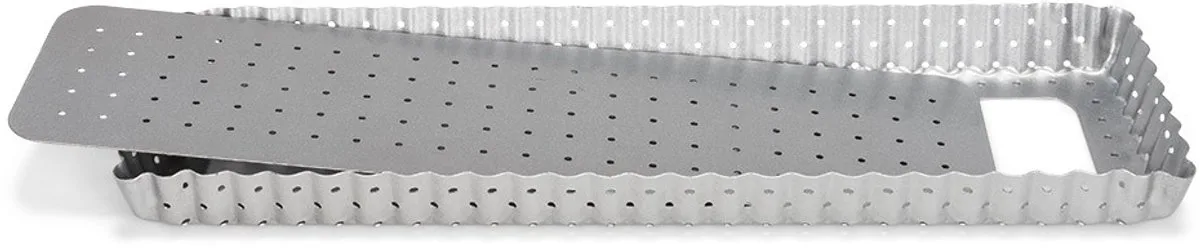 Quichevorm Geperforeerd 35 X 11 Cm Staal van Patisse in Zilver – productfoto