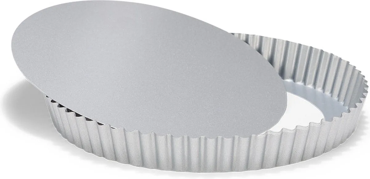Quichevorm - Losse Bodem - Rond - Zilver - Ø 30 cm van Patisse in Lichtgrijs – productfoto
