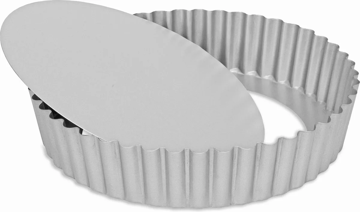 Quichevorm Met Losse Bodem 25 Cm Staal van Patisse in Zilver – productfoto