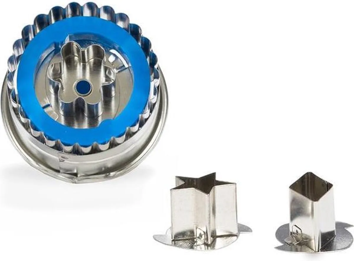 Set Linzer-uitsteekvormen rvs 3 dlg. van Patisse in Blauw, Zilver – productfoto