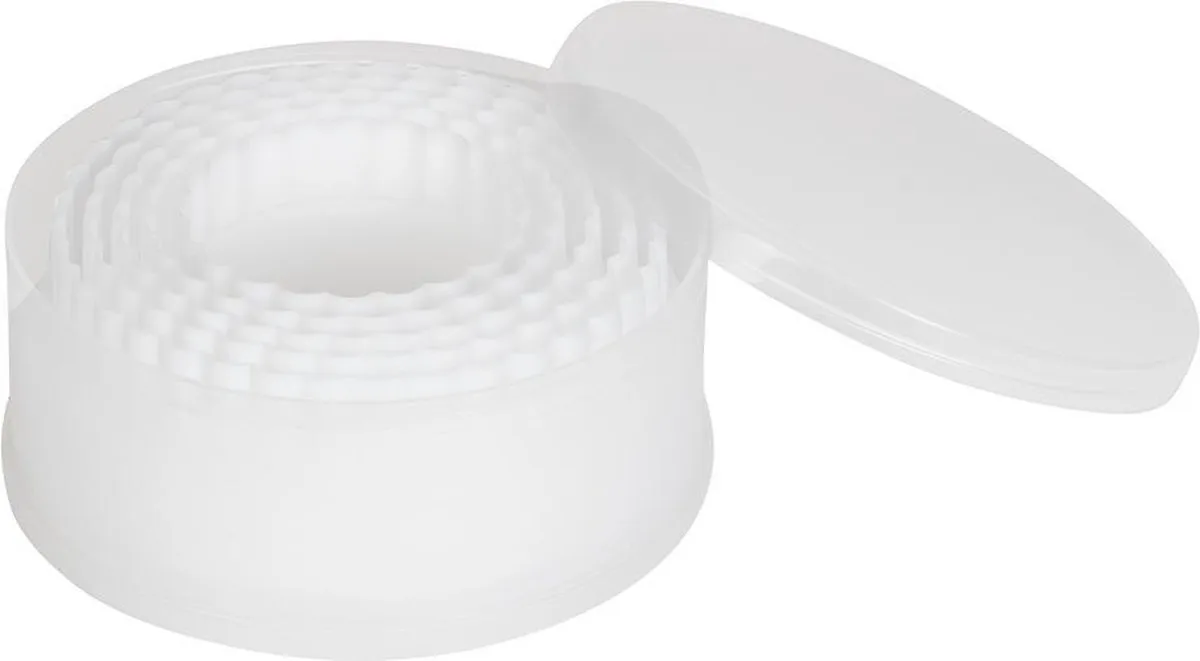 set uitsteekvormen rond 12 cm 6-delig van Patisse in Wit – productfoto