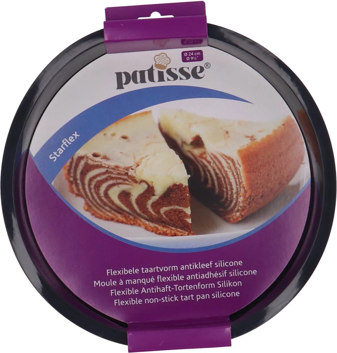 Siliconen Taartvorm 24 cm de Patisse en Noir – photo produit