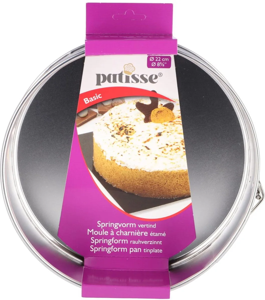 Springvorm Met Bodem 22 Cm Tin van Patisse in Zilver – productfoto