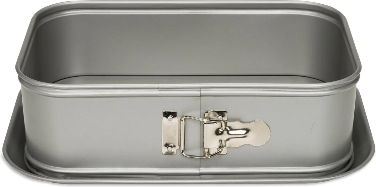 Springvorm met Hoge Rand - Rechthoekig - 28x18 cm - Hoge Taartvorm de Patisse en Argent – photo produit