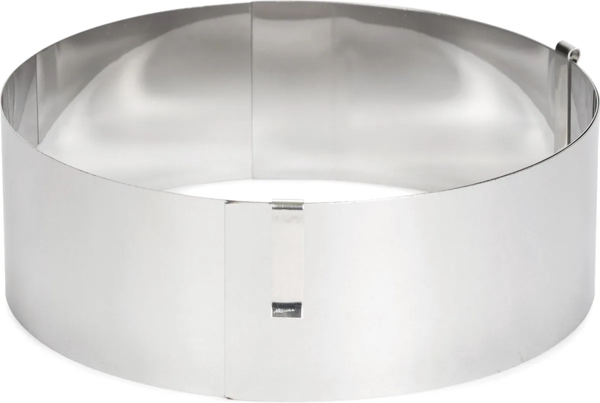 Taartring Verstelbaar 12 - 31 cm van Patisse in Zilver – productfoto