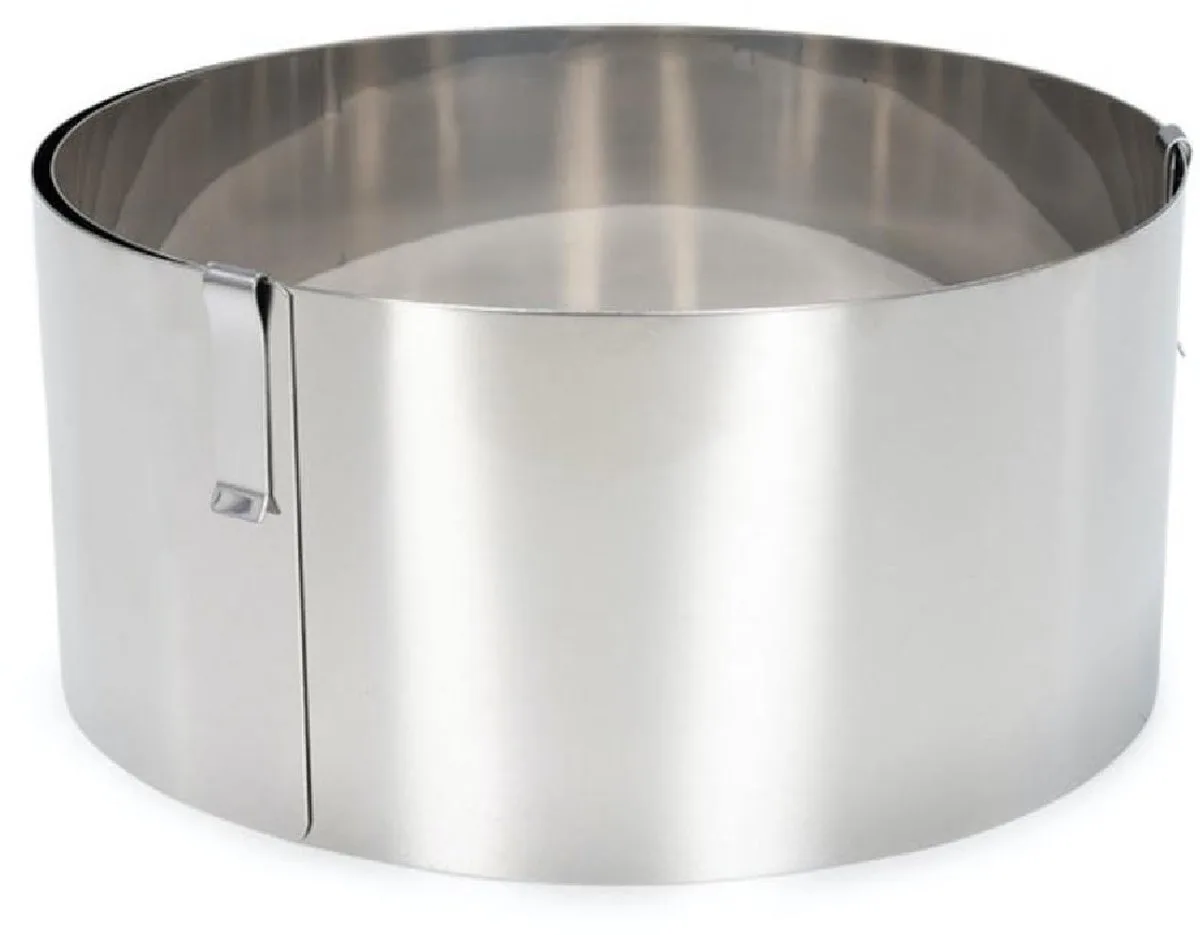 Taartring Verstelbaar 18-30 Cm Rvs van Patisse in Zilver – productfoto