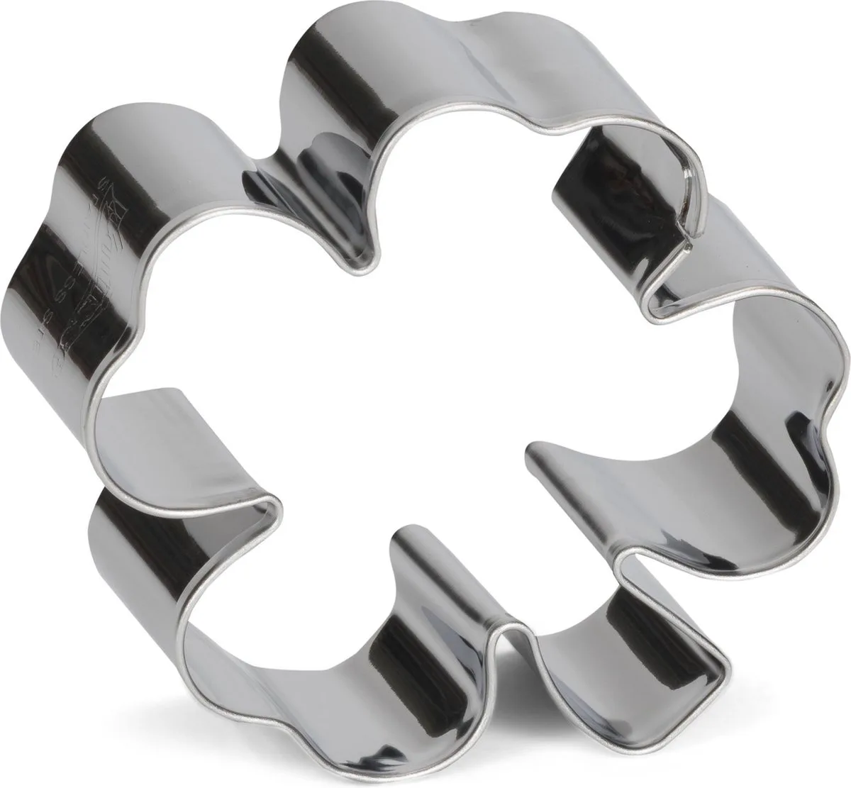 uitsteekvorm 6 cm RVS zilver van Patisse in Klaverblad – productfoto