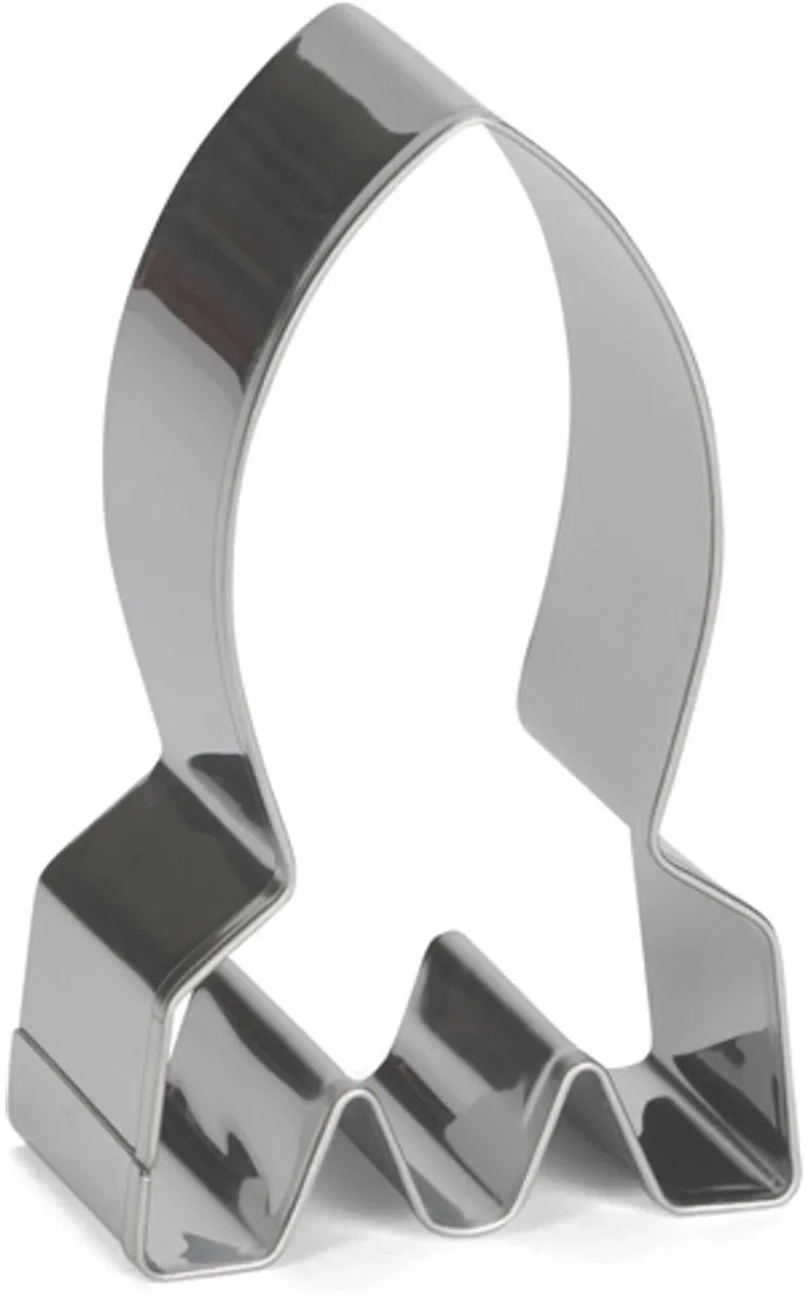 uitsteekvorm 7 cm RVS zilver van Patisse in Raket – productfoto