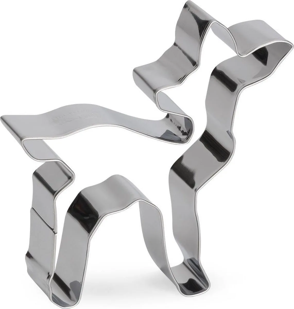 uitsteekvorm Hert 10 cm RVS van Patisse in Zilver – productfoto