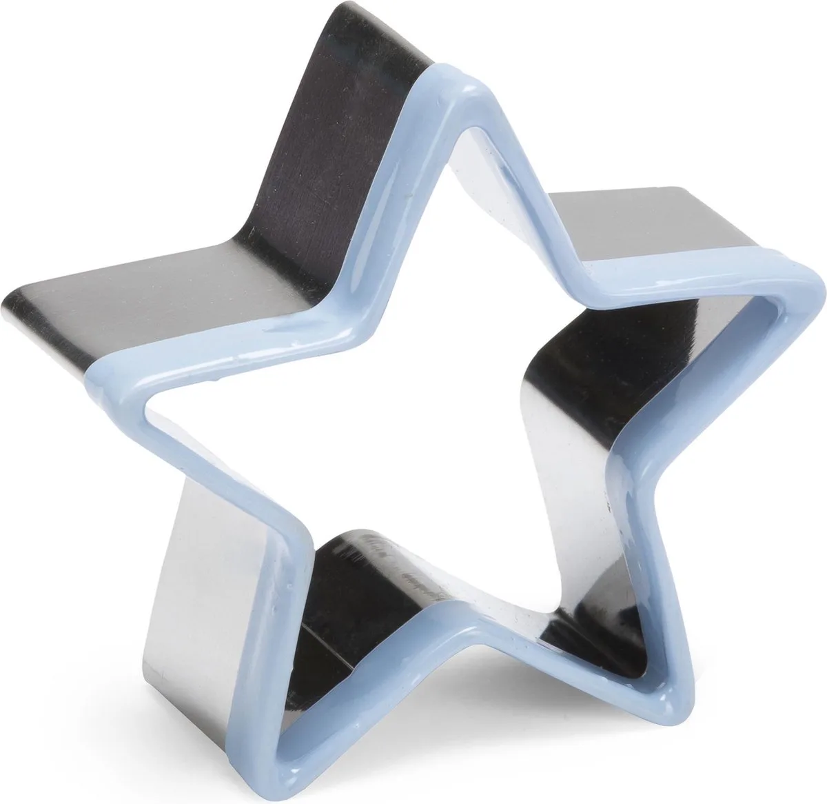 uitsteekvorm ster 6,5 x 6,5 cm rvs zilver/lichtblauw de Patisse en Argent, Bleu – photo produit