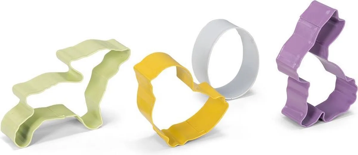 uitsteekvormen Pasen 10 cm RVS 4-delig de Patisse en Multicolore – photo produit