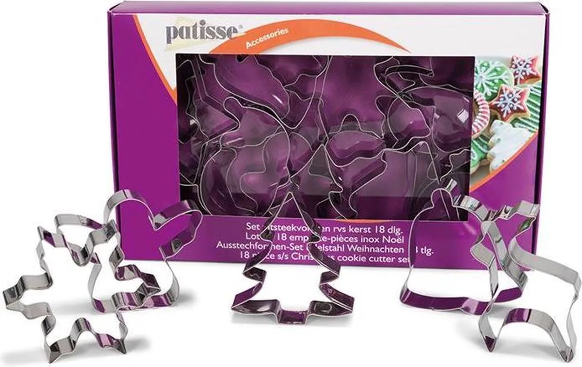uitsteekvormen set - Kerst - 18 delig fra Patisse i Kerst Set, 18 – produktbillede