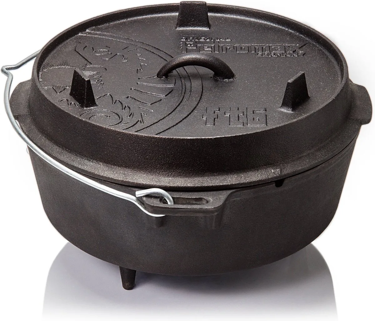 Dutch oven ft 6 met pootjes de Petromax en Noir – photo produit