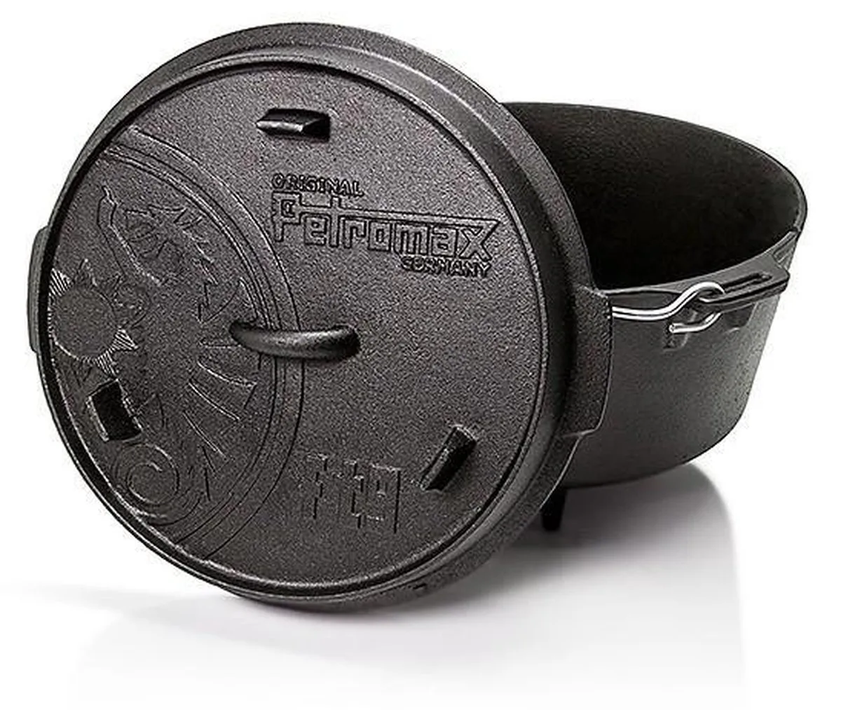 Dutch oven FT12 met pootjes de Petromax en Noir – photo produit